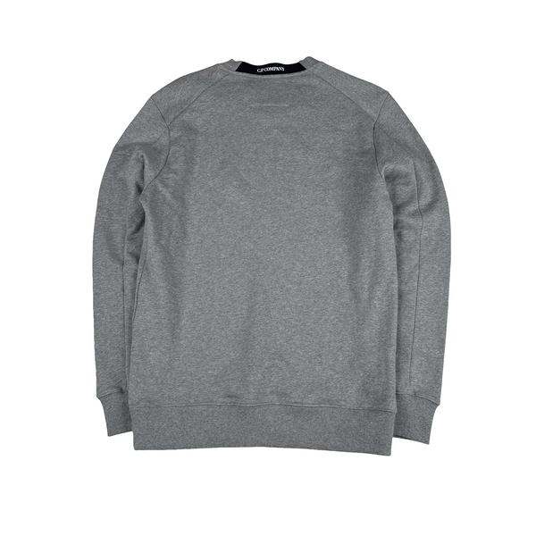 CP Company Grey Cotton Lens Viewer Crewneck - Medium