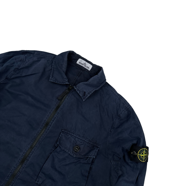 Stone Island 2020 Navy Cotton Overshirt - Large