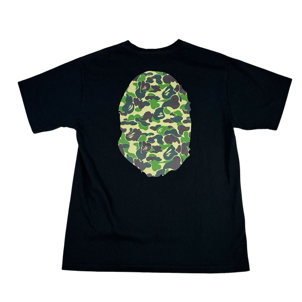 BAPE Camo Ape Graphic Black T Shirt - XL