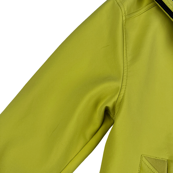 Stone Island Neon Yellow Fleece Lined Soft Shell Jacket - Medium