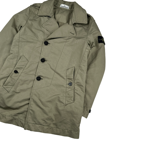 Stone Island 2017 Tan David-TC Quilted Trench Coat - Small
