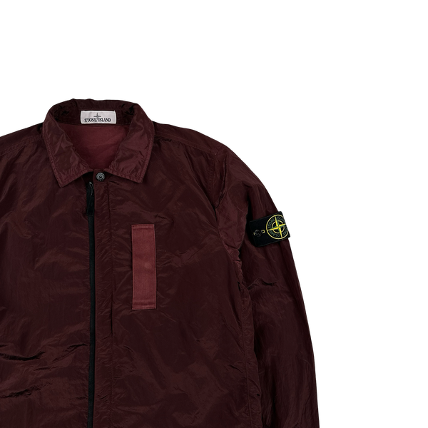 Stone Island 2017 Maroon Nylon Metal Shimmer Overshirt - Medium