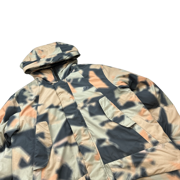 Fred Perry X Arktis Patterned Long Down Filled Jacket - Medium