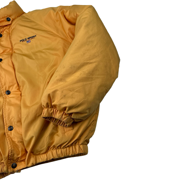 Ralph Lauren Polo Sport Yellow Padded Down Puffer Jacket - Large