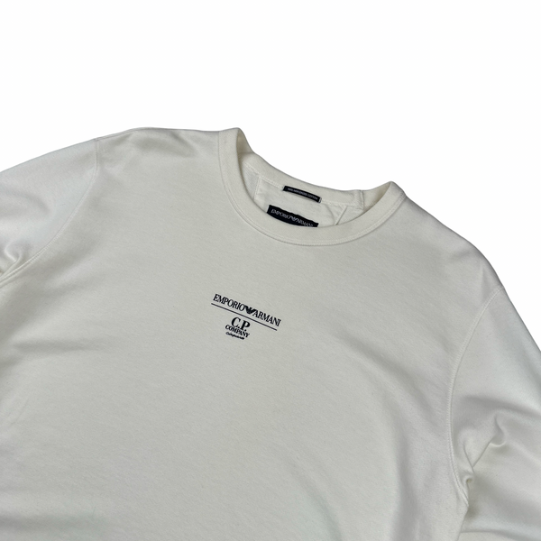 Cp Company X Empori Armani Logo Crewneck Jumper - Large
