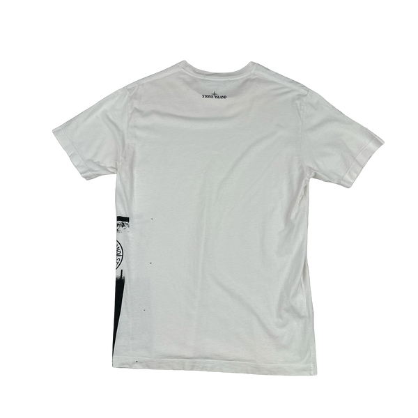 Stone Island Spellout Printed T Shirt - Medium