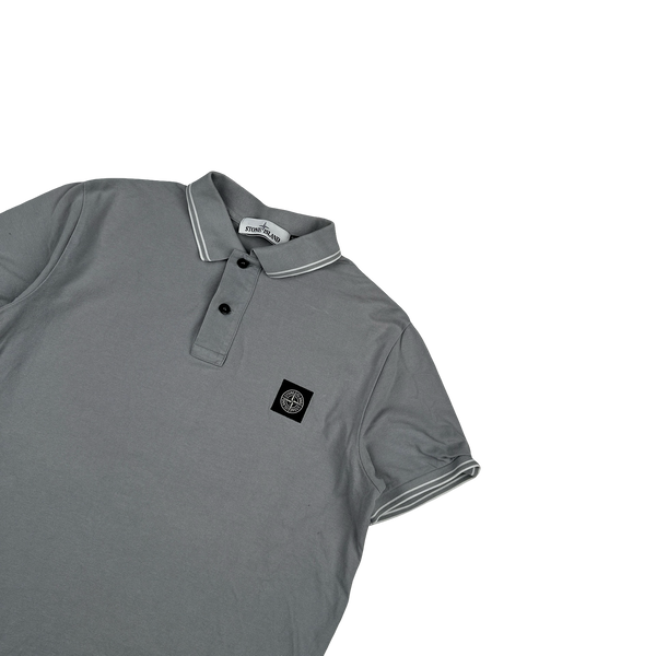 Stone Island 2021 Grey Short Sleeve Polo Shirt - Large