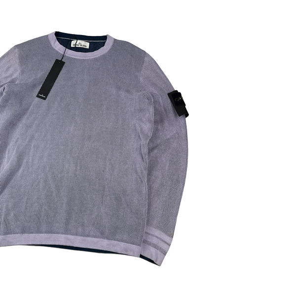 Stone Island 2018 Purple Lightweight Knit Jumper - Large