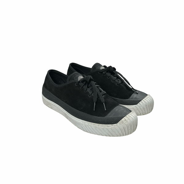 Stone Island x Diemme Black Leather Trainers - UK 10.5