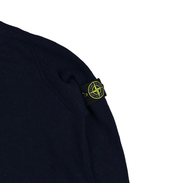 Stone Island 2019 Navy Pullover Wool Knit - Medium