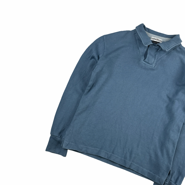 Stone Island 2001 Vintage Quarter Zipped Buttoned Pullover - Small