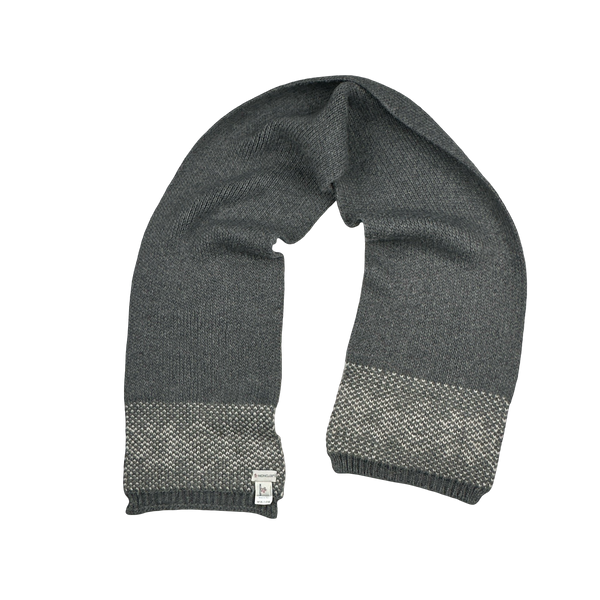 Moncler Grey Thick Wool Scarf