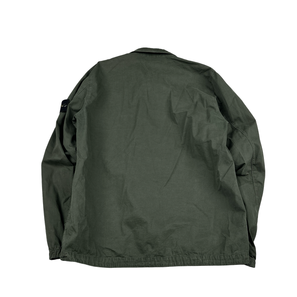 Stone Island 2020 Green Zipped Chest Pocket Overshirt - Medium
