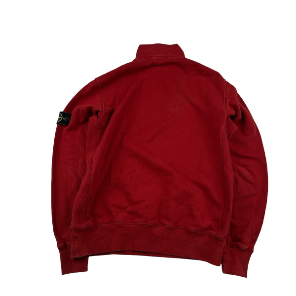 Stone Island Red Cotton High Neck Pullover - XL