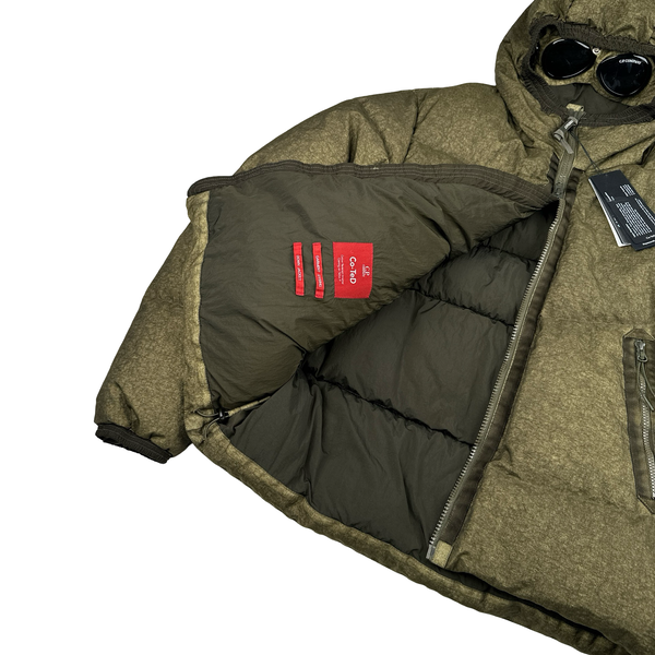 CP Company Khaki Co-Ted Down Filled Goggle Puffer Jacket - XL