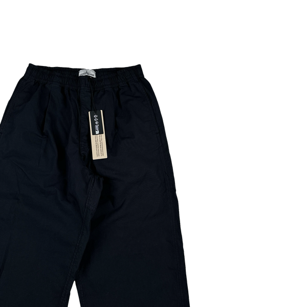 Stone Island 2025 New Season Navy Marina Spellout Cargo Trousers - 30"