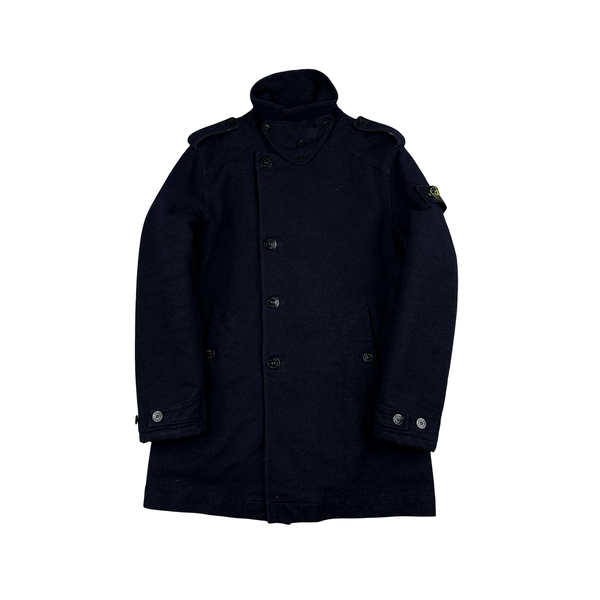 Stone Island 2014 Saia Doppia Faccia Wool Long Winter Jacket - Medium