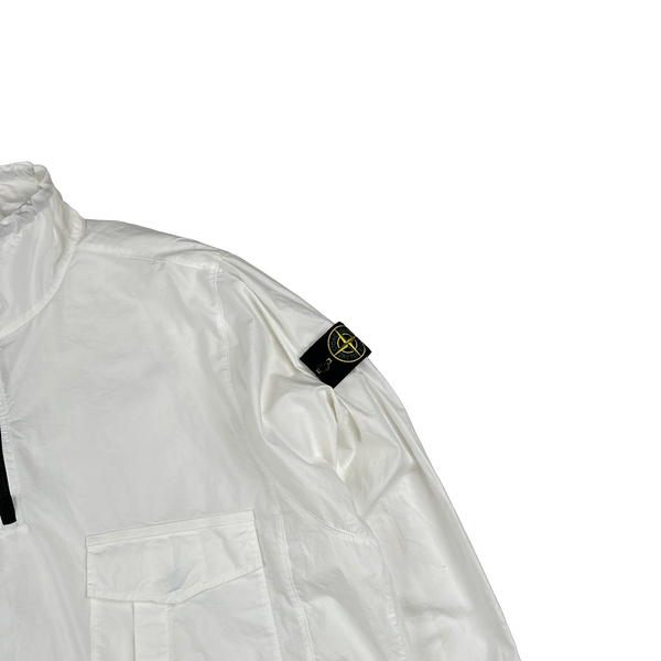 Stone Island 2023 White Cotton Smock Overshirt - XL