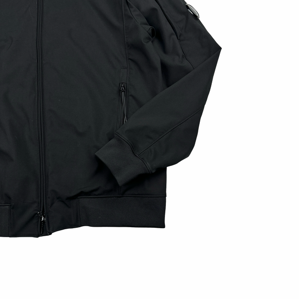 CP Company Black Soft Shell Lens View Jacket - Large
