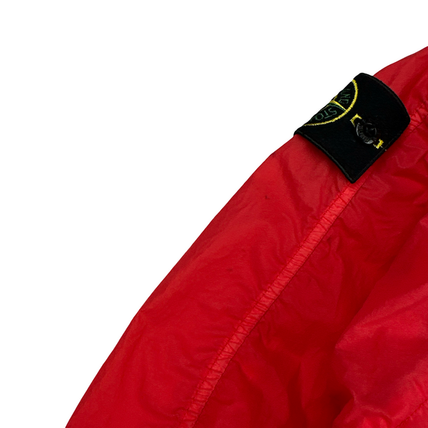 Stone Island 2019 Red Lamy Velour Jacket - Medium