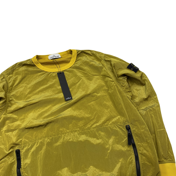 Stone Island Yellow Nylon Metal Pullover Crewneck  - XL