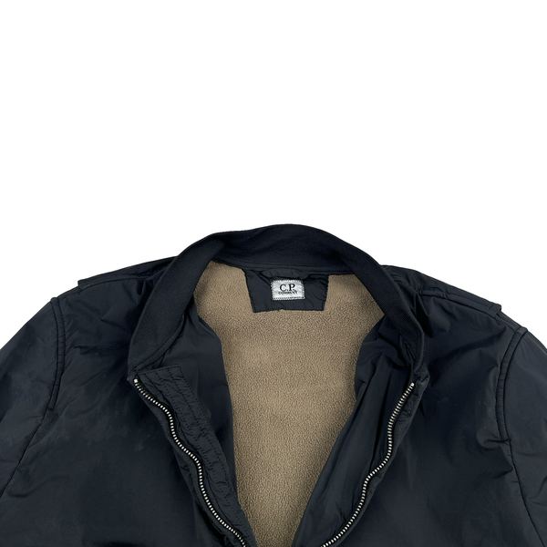 CP Company Black Nycra Stretch Lightweight Bomber Jacket - Large