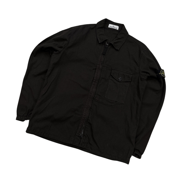 Stone Island 2021Brown Thick Cotton Overshirt Jacket - Large