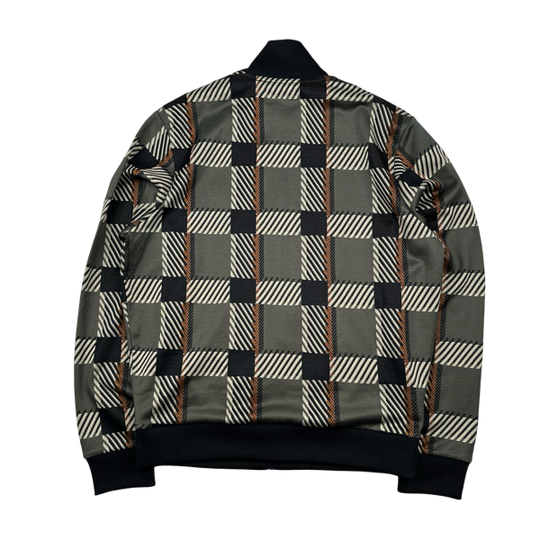 Fred Perry Checked Patterned Zipped Track Top - Medium