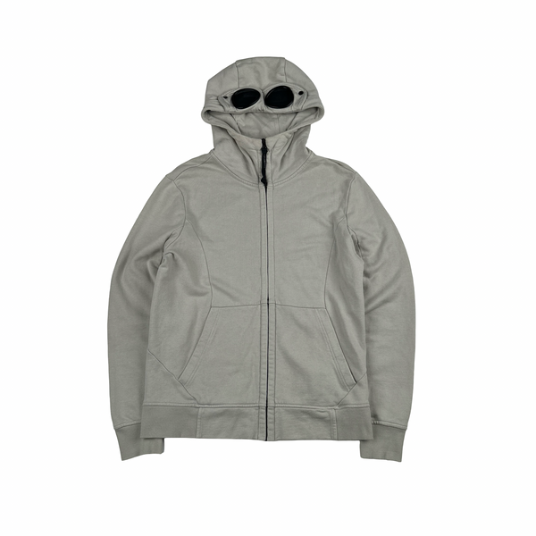 CP Company Grey Cotton Goggle Hoodie - Small