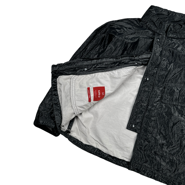 CP Company Black Garment Dyed Nylon Kan D Shell Jacket - Small