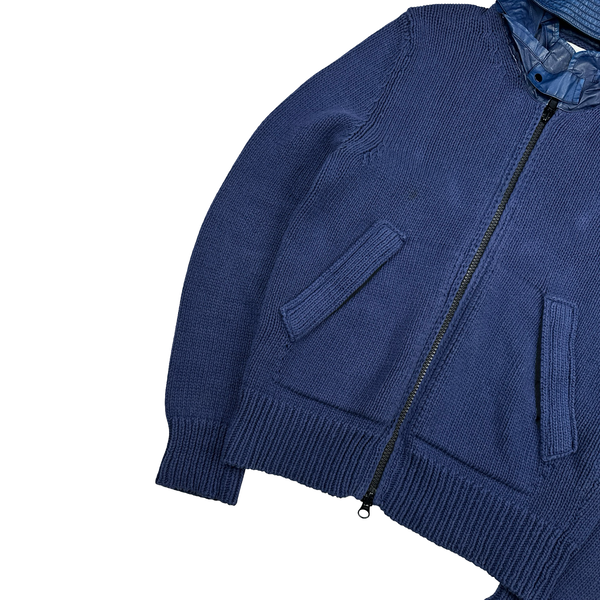 Stone Island 2012 Heavyweight Knit Mussola Hooded Jumper - Medium