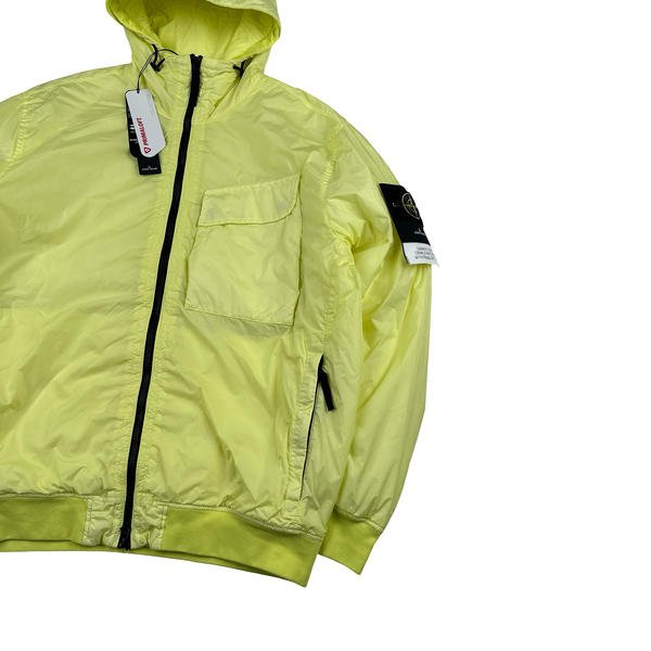 Stone Island 2022 Neon Yellow Crinkle Primaloft Lined Jacket - XL