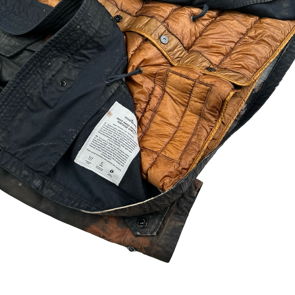 Stone Island Raso Hand Painted Tortoise Shell Camo Field Jacket - Small