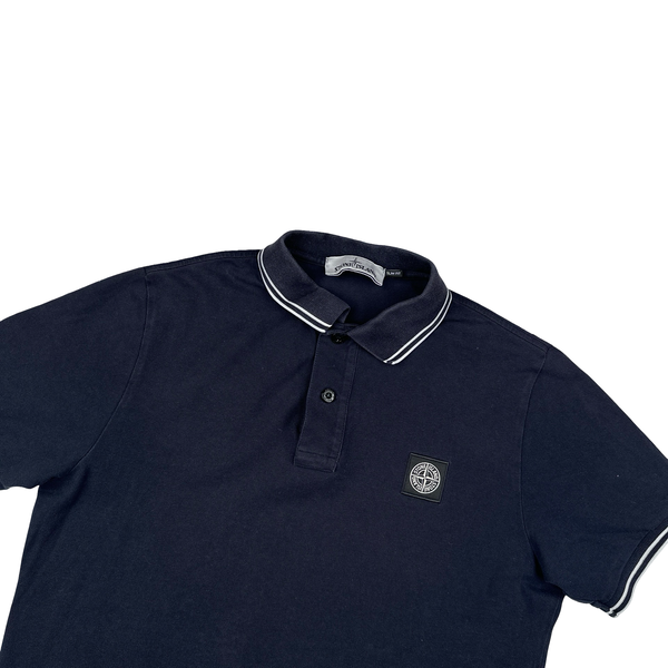 Stone Island 2021 Black Short Sleeve Polo Shirt - Large