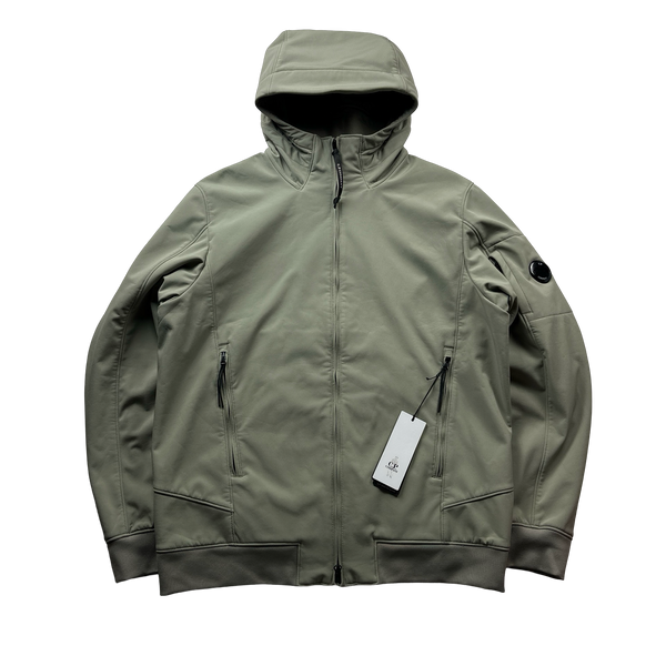 CP Company Olive Fleece Lined Soft Shell Lens Viewer Jacket - 3XL