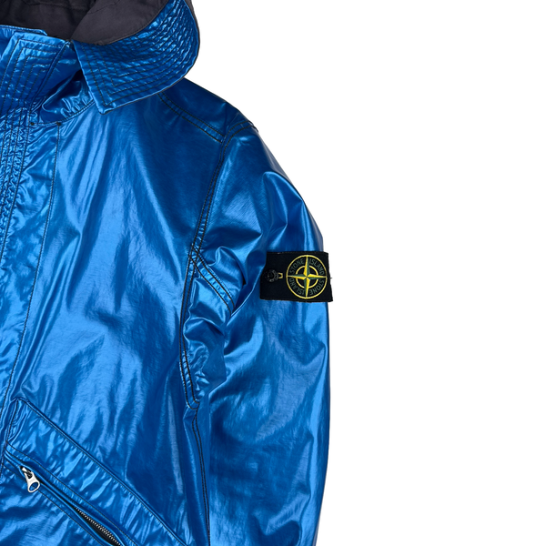 Stone Island Reversible Electric Chrome Blue Spaceman Raso Gommato