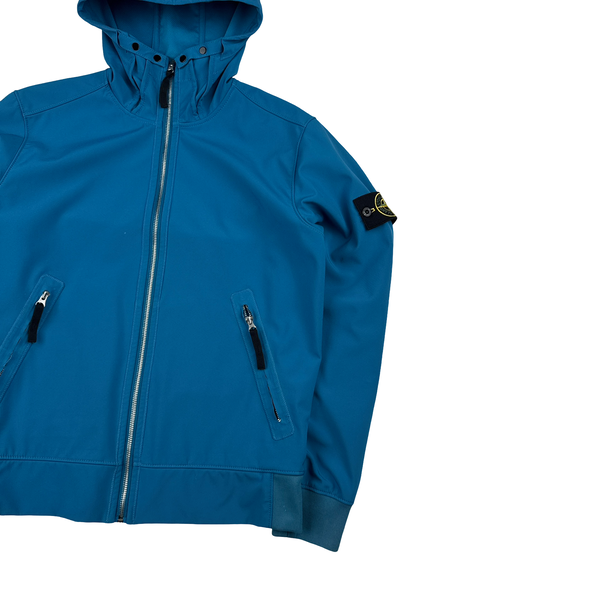 Stone Island 2018 Light Blue Soft Shell Jacket - Medium