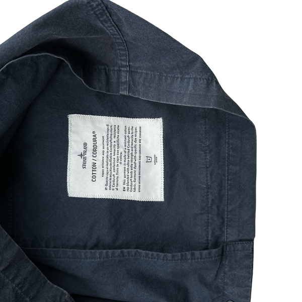 Stone Island 2020 Navy Cotton Cordura Centre Badge Field Jacket - Small