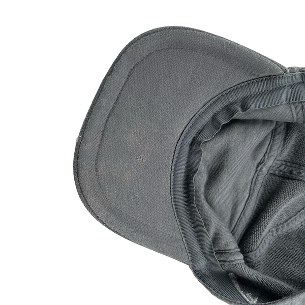 Stone Island Vintage Grey Cotton Spellout Cap - Large
