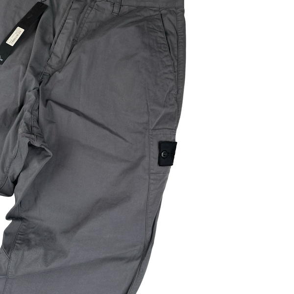 Stone Island 2019 Grey Shadow Project Enzyme Treated Trousers - Medium
