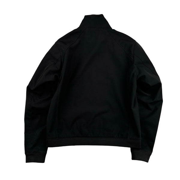 CP Company Black Soft Shell Bomber Jacket - Large