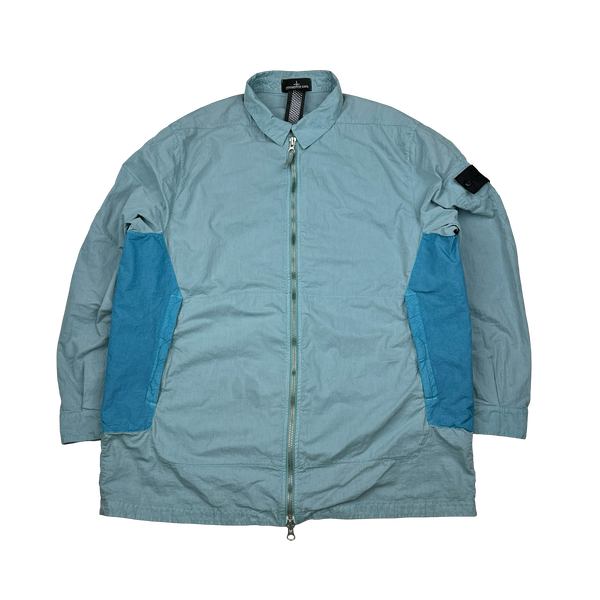 Stone Island Shadow Project 2020 Blue Colour Block Cotton Pocket Zipped Jacket - XL