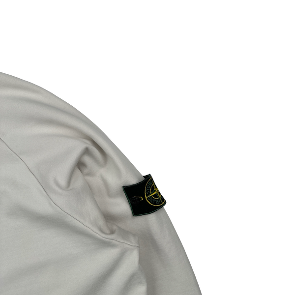 Stone Island Vintage 1998 White Poly Cotton Pullover Jumper - Large