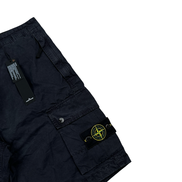 Stone Island 2023 Black Slim Bermuda Cotton Shorts - 36"