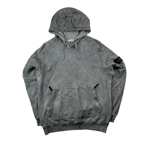 Stone Island Grey Dust Treatment Hoodie Sweatshirt - XL