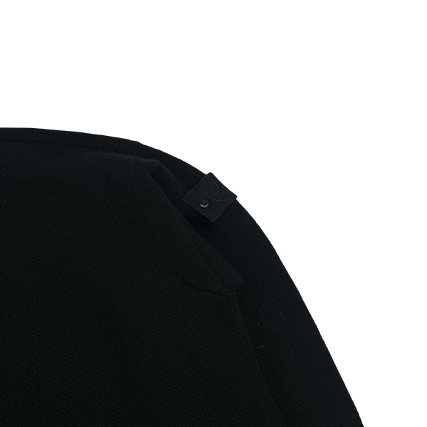 Stone Island 2023 Black Ghost Piece Knit Zipped Jumper - 3XL