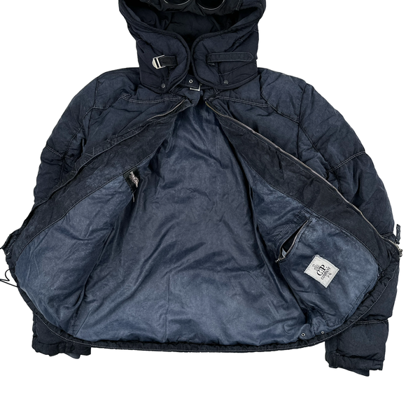CP Company Blue Down Filled Frosted Nylon Puffer Jacket - Medium