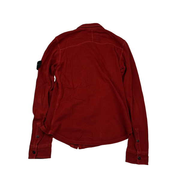 Stone Island 2013 Red Thick Cotton Shirt - Small