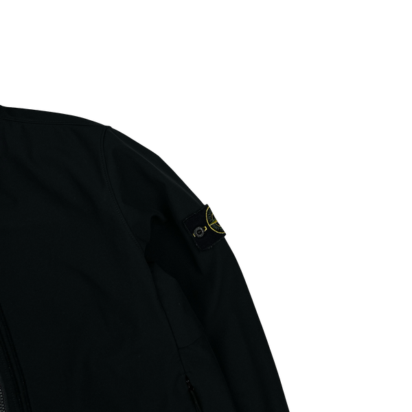 Stone Island 2022 Black Soft Shell R E Dye Tech Jacket - Medium
