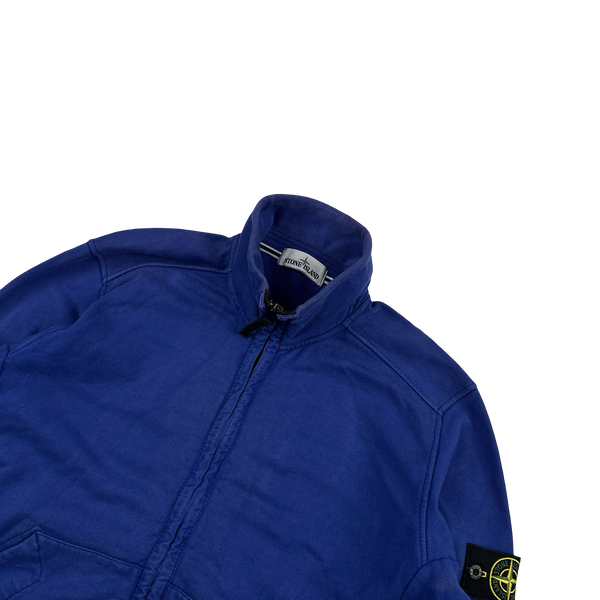 Stone Island 2015 Blue Cotton Zipped Track Top - Large